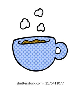 taza de café con doodle de dibujos animados