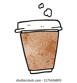 taza de café con doodle de dibujos animados