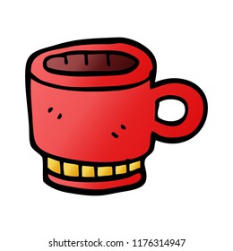 cartoon doodle coffee mug