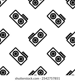 Cartoon doodle computer graphic card seamless pattern.	

