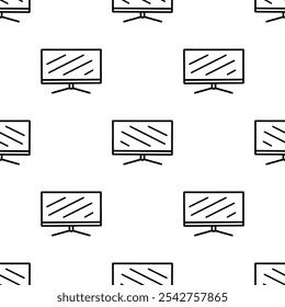 Cartoon doodle monitor de computador sem emenda padrão.	
