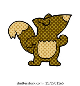 cartoon doodle confident squirrel