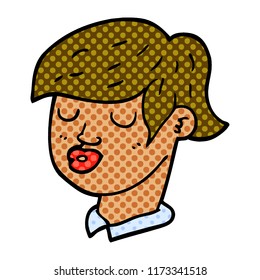 cartoon doodle content face