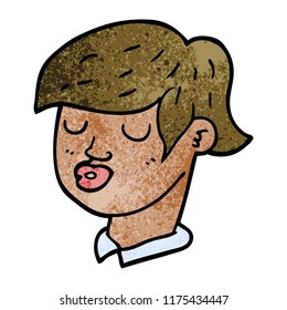 cartoon doodle content face