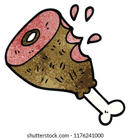 Cartoon-Doodle gekochtes Fleisch