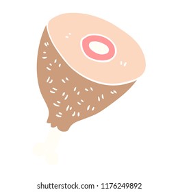 caricatura de carne cocida con doodle