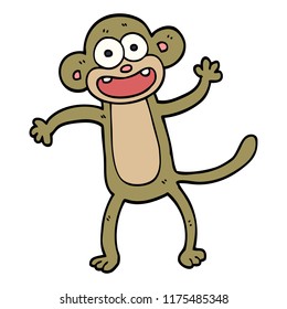 caricatura doodle loco monkey