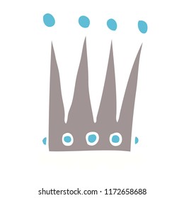 corona de doodle de dibujos animados
