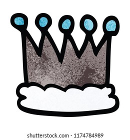corona de doodle de dibujos animados