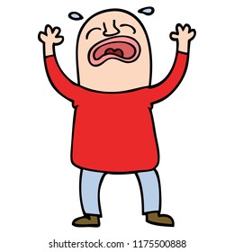 hombre llorando caricatura