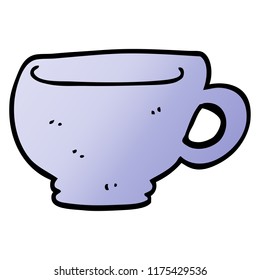 taza de doodle de dibujos animados