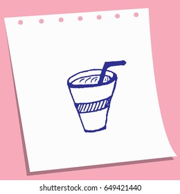 cartoon doodle a cup drink sketch vector illustration