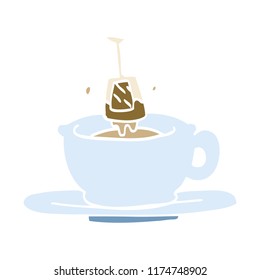 garabato de dibujos animados taza de té