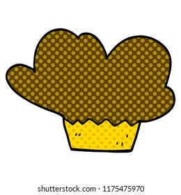 cartoon doodle cupcake