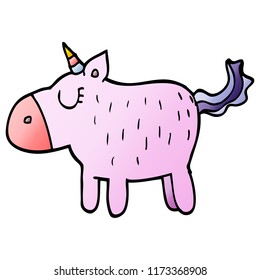 Karikatur-Doodle süß-Einhorn