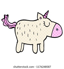 Karikatur-Doodle süß-Einhorn