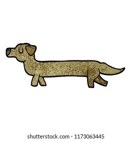 cartoon doodle dachshund