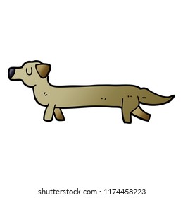 cartoon doodle dachshund