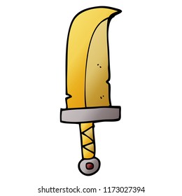 cartoon doodle dagger