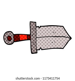 cartoon doodle dagger
