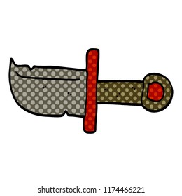 cartoon doodle dagger