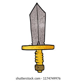 cartoon doodle dagger