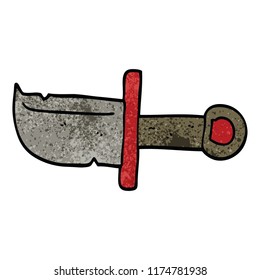 daga del doodle de dibujos animados