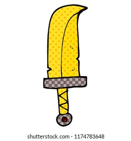 cartoon doodle dagger