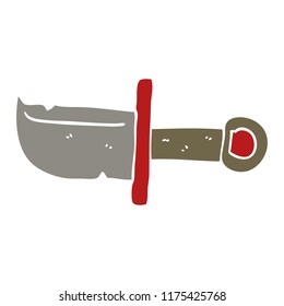 cartoon doodle dagger