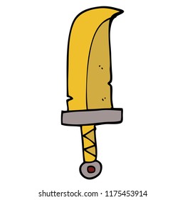 cartoon doodle dagger