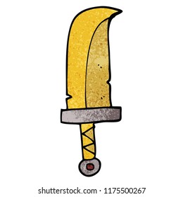 daga del doodle de dibujos animados
