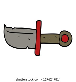 cartoon doodle dagger