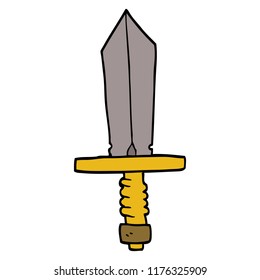 cartoon doodle dagger
