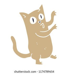gatito de baile de dibujos animados