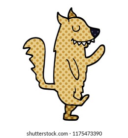 cartoon doodle dancing dog