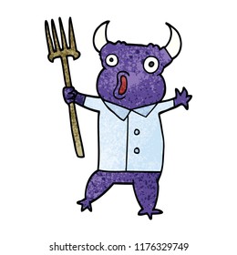 cartoon doodle demon monster