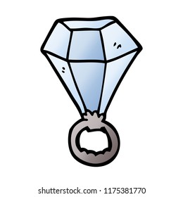 cartoon doodle diamond ring