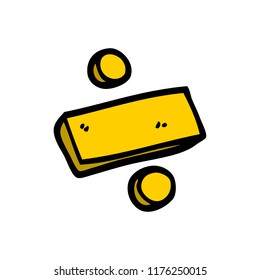 símbolo de división del doodle de dibujos animados