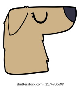 cartoon doodle dog face