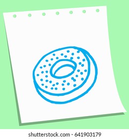cartoon doodle donut sketch vector illustration