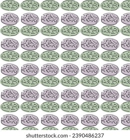 cartoon doodle donuts background for wrapping