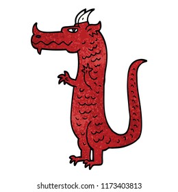 cartoon doodle dragon