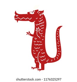 cartoon doodle dragon