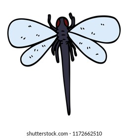 cartoon doodle dragonfly