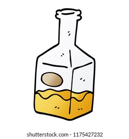 bebida del doodle de dibujos animados en decanter