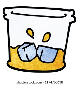cartoon doodle drink in glass tumbler