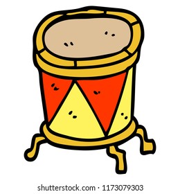 cartoon doodle drum on stand