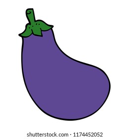 cartoon doodle eggplant