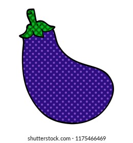 berenjena de doodle de dibujos animados