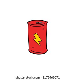 cartoon doodle electric battery